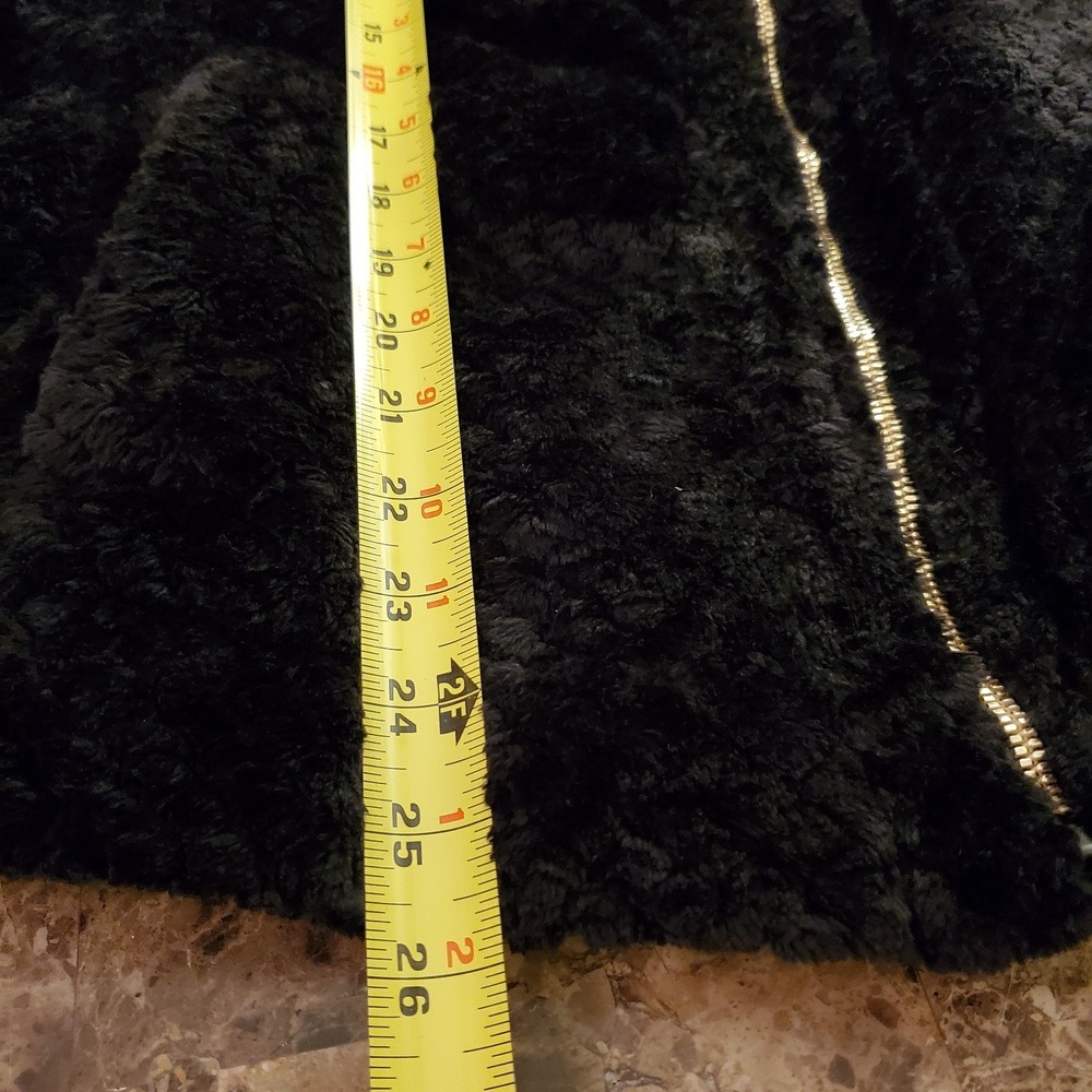 Anne Klein sz L black textured fleece jacket cozy classic warm elevated basic - Picture 8 of 13